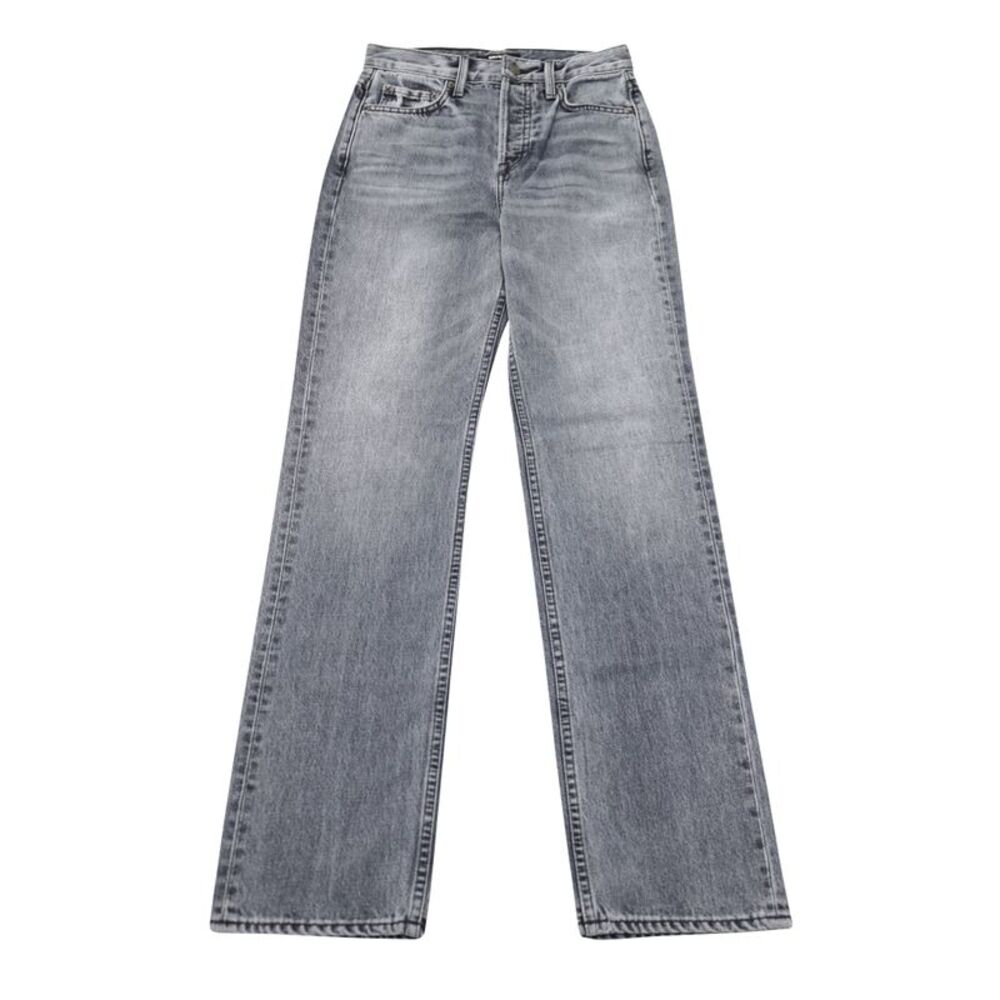 Grlfrnd Mica Straight Leg Jeans in Grey Denim
